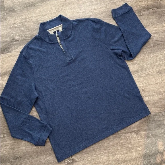 NWOT Johnnie-O Banyan Henley Ocean Blue Super Soft Pullover Size XL - Picture 2 of 11